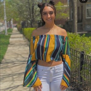 Off the shoulder crop top